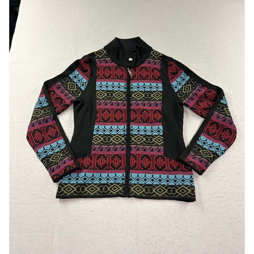 Icelandic Design Art Women’s Cardigan Long Sleeve Sweater Multicolor Large